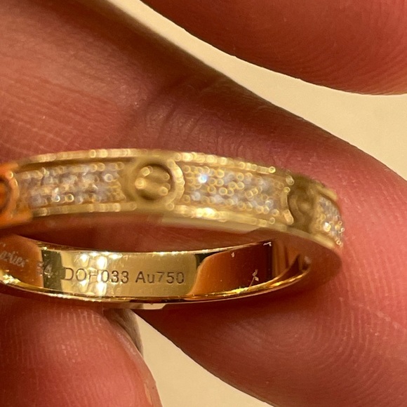 Cute 18k gold ring with authentic diamonds - Picture 3 of 9
